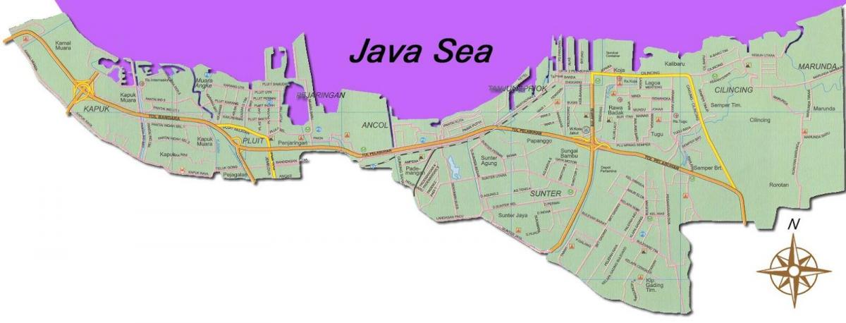 Xhakartë utara hartë