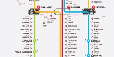 Commuter linjë Xhakartë hartë
