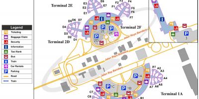 Soekarno hatta aeroporti ndërkombëtar hartë