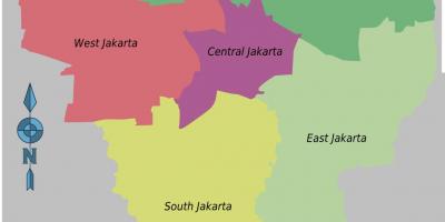 Kryeqyteti i indonezi hartë