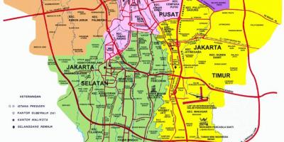 Xhakartë tërheqjet turistike harta
