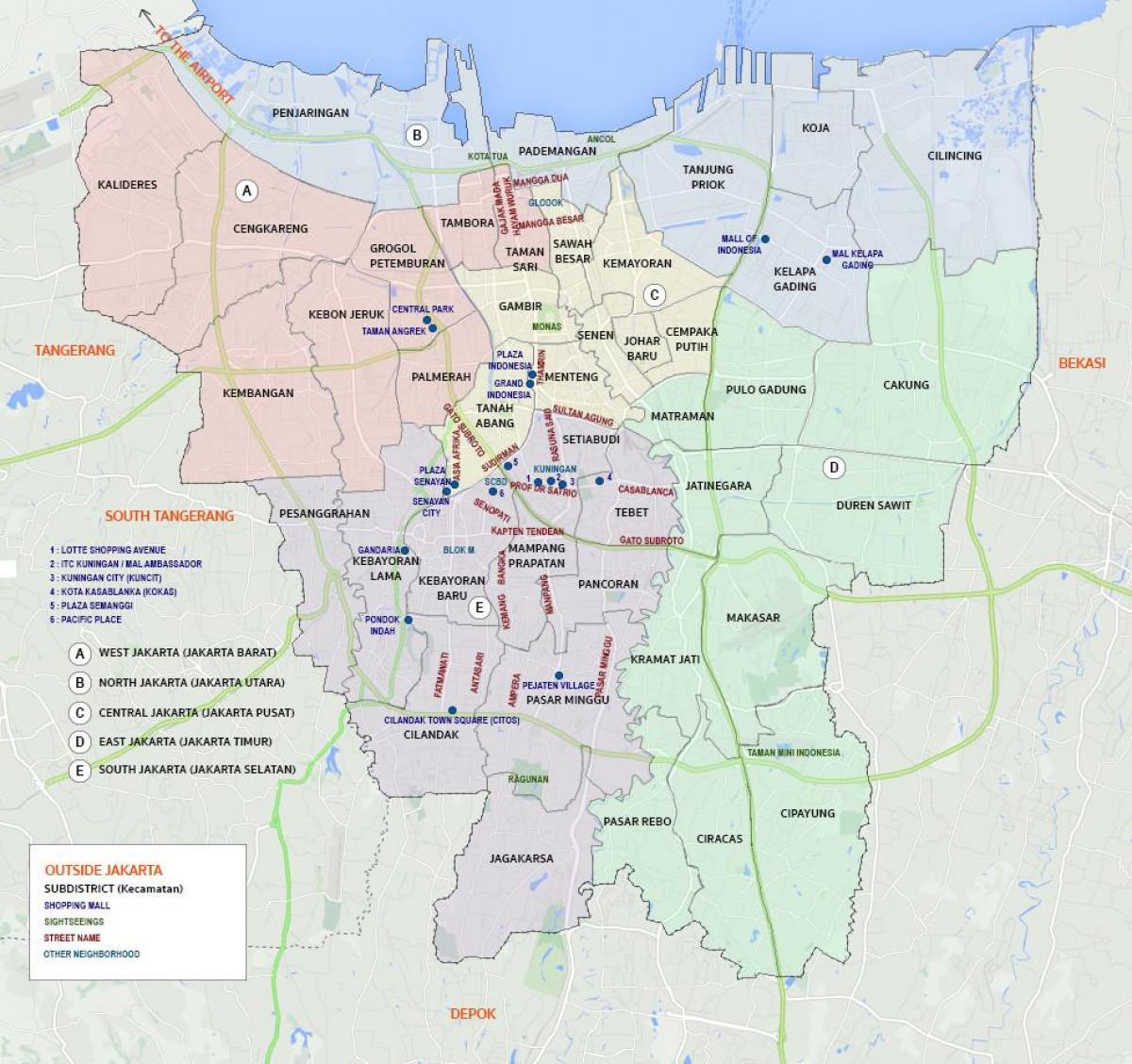 kryeqytetit të indonezisë hartë