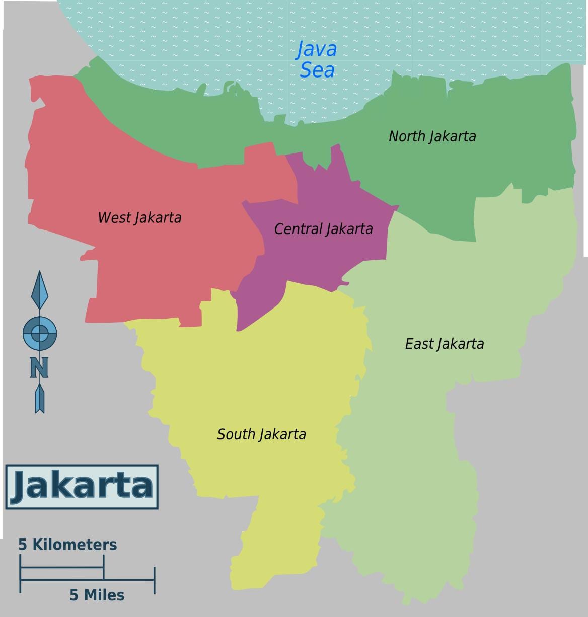 kryeqyteti i indonezi hartë