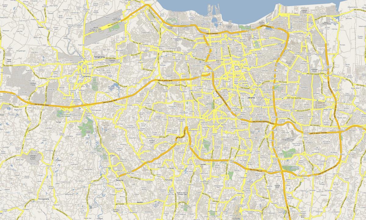 harta e rrugës Xhakartë